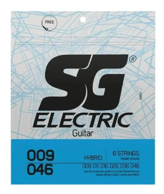 Encordoamento SG .009 níquel para guitarra