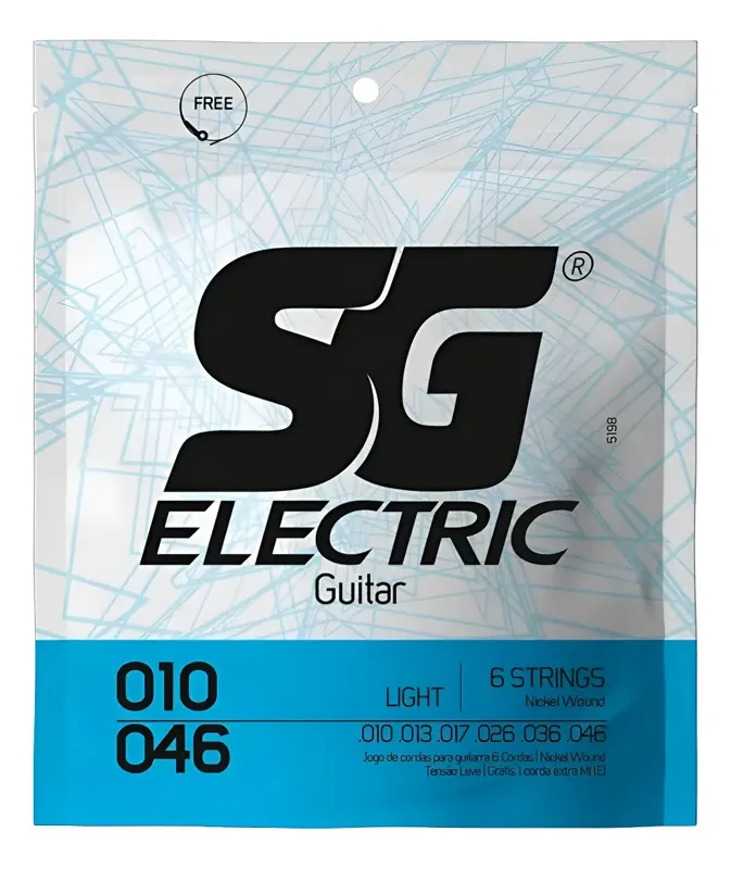 Encordoamento SG .010 níquel para guitarra