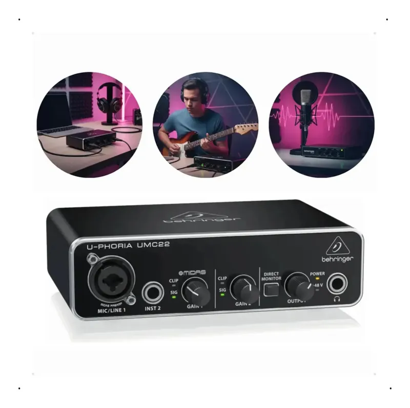 Interface de áudio Behringer UMC22