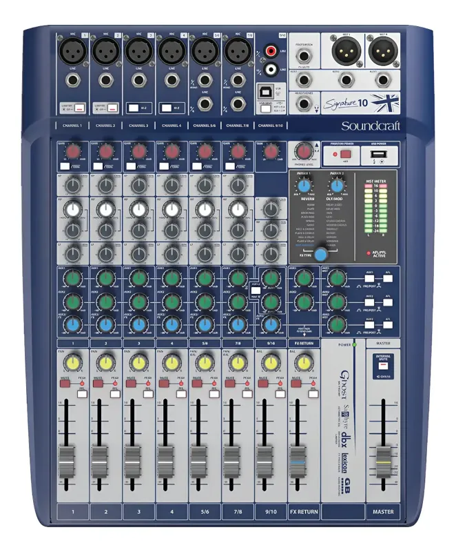 Mesa de som Soundcraft Signature 10