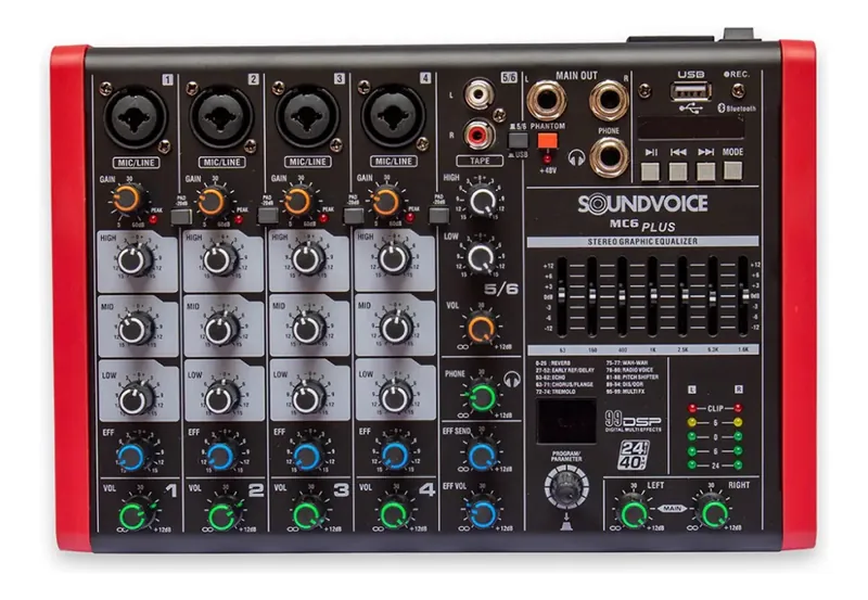 Mesa de som Soundvoice MC6 Plus